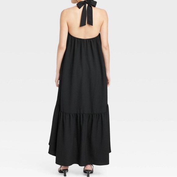 Women’s Black Halter High-Low Midi Dress - A New Day - Size small (4-6)- NWT - Picture 2 of 8
